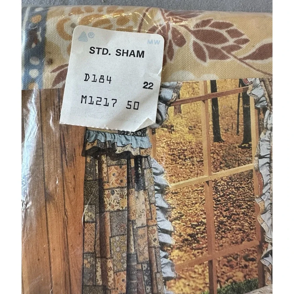 3 Vtg Cannon Gold Label‎ Country Fair Pillow Shams NOS Patchwork Cottagecore